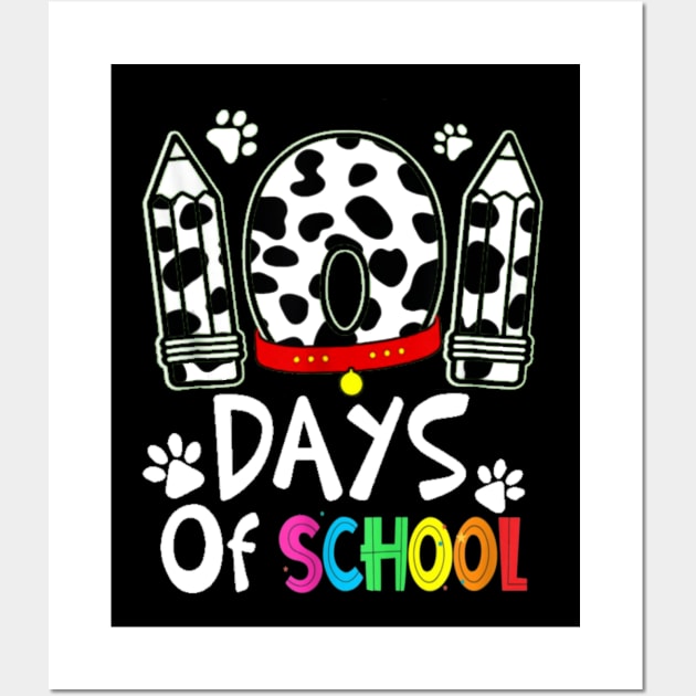 101 Days Smarter Dog Shirt 100 Days Of School Wall Art by ReD-Des